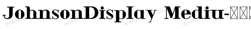 JohnsonDisplay Mediu字体转换